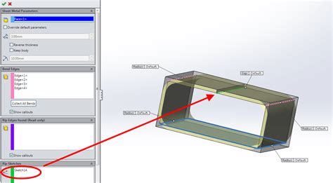 sheet metal rip|solidworks rip template.